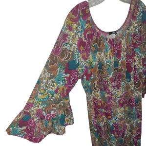 MSK Multicolor Floral Dress
